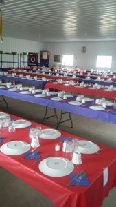 The tables are set for the big wedding day of Elizabeth, Lovina and Joe's oldest daughter, and Timothy.